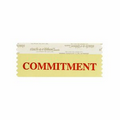 Commitment Award Ribbon w/ Red Foil Imprint (4"x1 5/8")